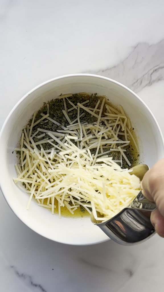 jalapeno popper dip being prepared